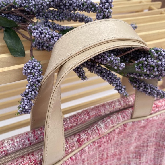 Pink Tweed Cosmetic Bag - Picture 3 of 5